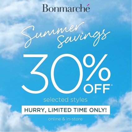 30% off selected summer styles
